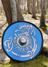 Viking Shield with Fenrir Motif, hand-painted, 61 cm