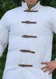 Gambeson with buckles, off-white