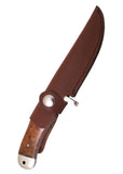 Haller - Couteau de chasse Damas bois de racine maillechort
