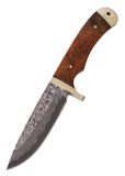 Haller - Couteau de chasse Damas bois de racine maillechort