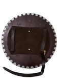 Bouclier rond Viking, bois avec raccords en acier